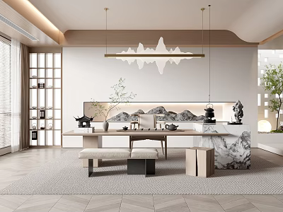 New Chinese Tea Room 3d model