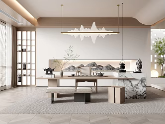 New Chinese Tea Room 3d model