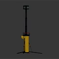 Yellow Tripod Stand With Black Top Device For Measurement Or Lighting