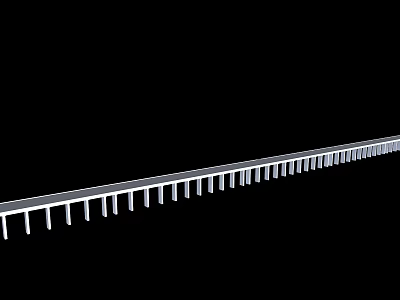 Modern Long Bridge With White Metal Framework And Supporting Pillars Design 3d model