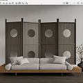 modern double sofa chandelier 3d model