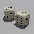 Antique Dice 3d model