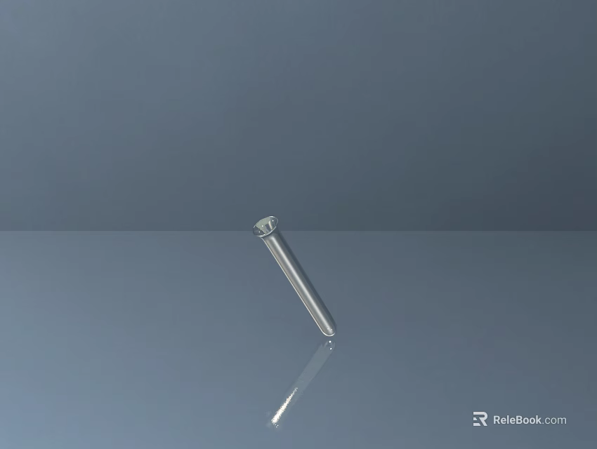 Industrial Equipment Metal Cylindrical Precision Bolt Part With Shiny Reflective Surface 3d model 