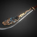 Modern Long Sword Sword Sword Cold Weapon 3d model