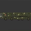 Green Camouflage Military Vehicle With Multi Axle Design And Multiple Compartments