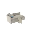 Cozy Sofa With Storage Drawers Plaid Fabric Pillows And Bear Shaped Chair