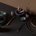 New Chinese Tableware 3d model