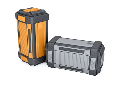 Durable Orange And Gray Tool Storage Cases For Hardware Tools 3d model