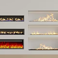 Modern Built in Fireplace Designs With Burning Flames And Various Styles