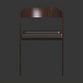 Modern Leisure Chair With Walnut Wood Frame And Blue Cushioned Seat