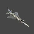 Military Silver Fighter Jet With Red Star Markings And Number 04