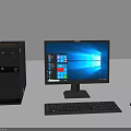 Lenovo Desktop Computer Tower With Monitor Keyboard Mouse And Windows Interface