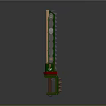 Contemporary LED Light Fixture Combination With Green Red Accents And Metallic Strip Design