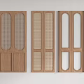 Stylish Wooden Wardrobe Doors With Various Grid Patterns And Glass Panels Modern Design