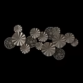Stylish Modern Metal Wall Decor With Geometric And Floral Pattern Designs