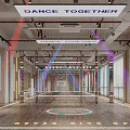 Spacious Dance Together Fitness Studio With Wooden Floor And Modern Lighting For Workout Classes