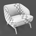 Elegant Modern Armchair With Light Gray Textured Fabric Curved Arms And Wooden Legs