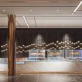 Modern Hotel Lobby Interior Design With Front Desk Marble Floor Staircase And Green Plants