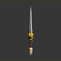 Ornate Daggers With Different Designs Gold White Red Handles And Decorative Patterns