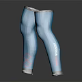 Blue Knee Sleeves with Black Edges and Pink Geometric Pattern for Sports Support