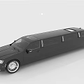 Black Luxury Stretch Limousine With Sleek Exterior And Shiny Chrome Wheels