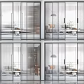 Modern Glass Sliding Doors for Living Room Interior Partition with Frame Design