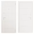 Modern Black and White Swing Door Design with Sleek Lines and Handles