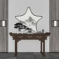 New Chinese Style End View Table Entrance Cabinet End View Table 3d model