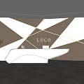 Modern Front Desk Office Front Desk Company Front Desk Cashier Desk Bar Desk Simple Front Desk 3d model