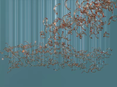 Modern Crystal Chandelier Light Fixture With Hanging Glass Ornaments And Decorative Design 3d model