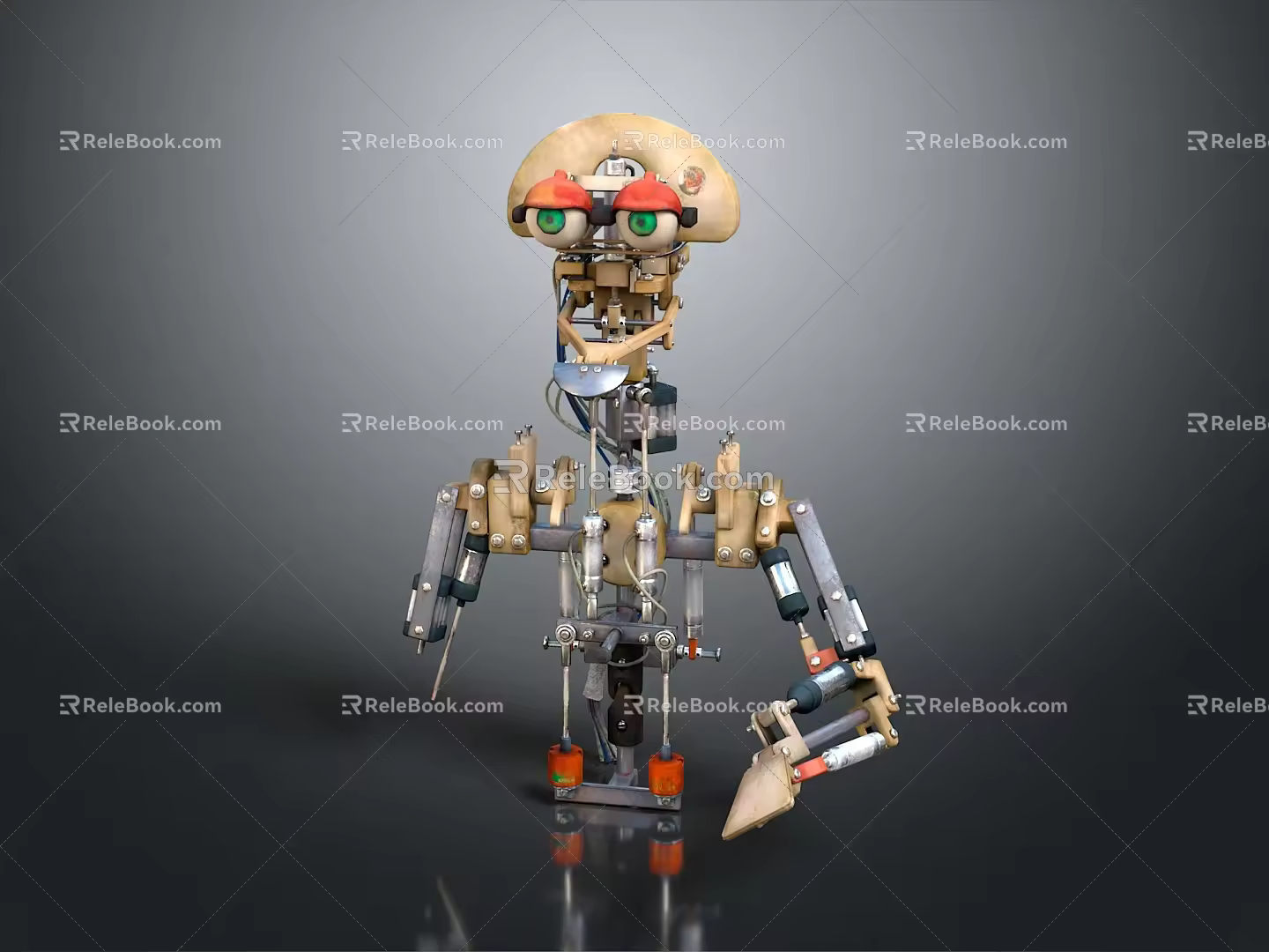 Robot Assistant Small Robot Butler Robot Butler Figure Game Figure 3d model