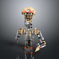 Robot Assistant Small Robot Butler Robot Butler Figure Game Figure 3d model