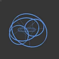 Artistic Modern Chandelier With Intertwined Metal Rings And Hanging Cables