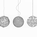 Unique Shaped Pendant Lights with Intricate Hollow Patterns and Metallic Decorative Designs
