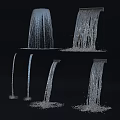 Water Fountain With Various Flowing Patterns And Multiple Decorative Streams