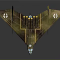 Advanced Futuristic Space Aircraft Featuring Wing Design Metallic Camouflage And Propulsion Engines