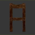 Simple Wooden Chair Design With Natural Wood Backrest And Square Seat