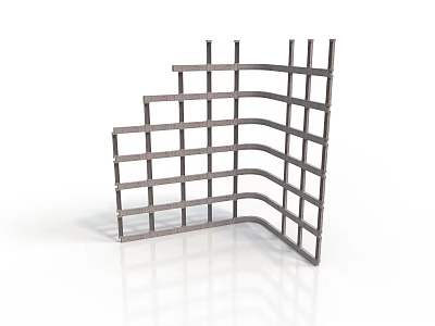 Curved Metal Grid Frame Structure For Scenic Construction And Interior Design 3d model