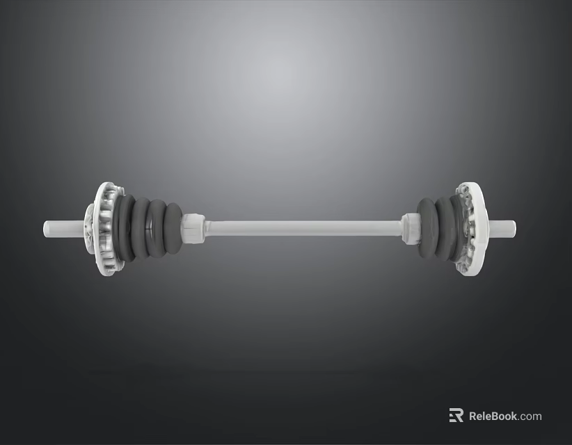 Metal Dumbbell Hardware Tools With Solid Weight Plates For Fitness Exercise 3d model 
