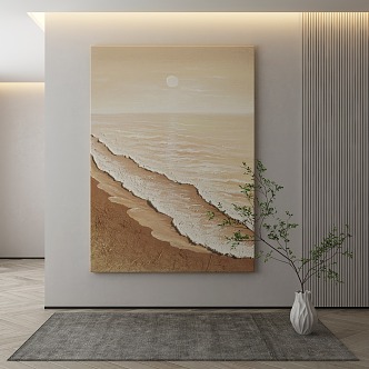 modern landscape painting decorative painting 3d model