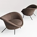 Nordic Sofa Chair Single Sofa Leisure Chair Fabric Sofa Chair Backrest Sofa Lazy Sofa 3d model