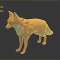 Game And Movie Character Colorful Fox 3D Model Featuring Orange And Blue Gradient Fur