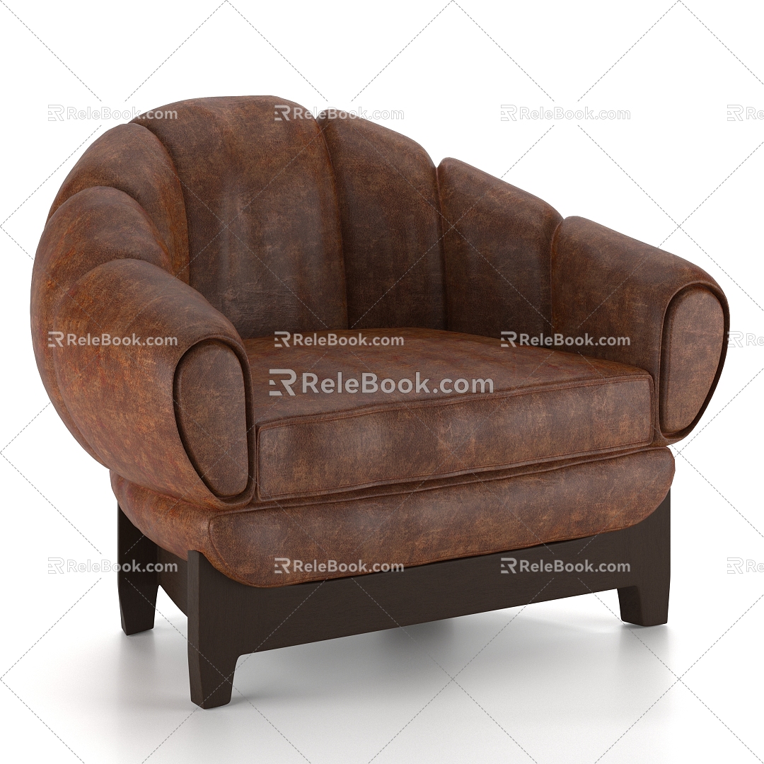 Sofa Single Sofa Seat Casual Sofa Single Chair 3d model