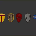 Medieval Shield Ancient Shield Shield Shield Defensive Weapon Ancient Shield Iron Shield Protective Shield Wooden Shield 3d model