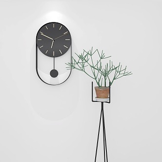 Modern clock wall clock 3d model