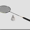 Professional Black Green Badminton Racket With Ergonomic Handle And Nylon Shuttlecock