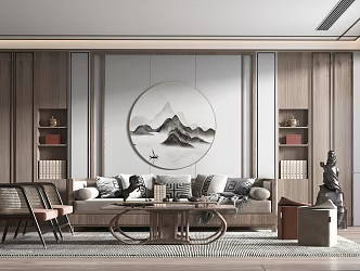 New Chinese Living Room 3d model