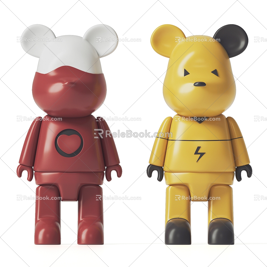 violent bear ornaments violent bear doll ornaments 3d model