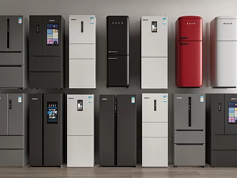 Modern Refrigerator Small Refrigerator Two-door Refrigerator Three-door Refrigerator Two-door Refrigerator Four-door Refrigerator 3d model