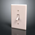 White Plastic Wall Switch with Toggle Button for Home Electrical Appliance Use